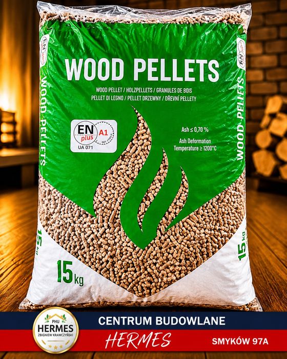 Wydajny Pellet drzewny WOOD PELLETS CETIM Certyfikat ENplus A1 6mm (Olczyk, sosnowy, Dankros, Barlinek, Gold, Solid, Let's)