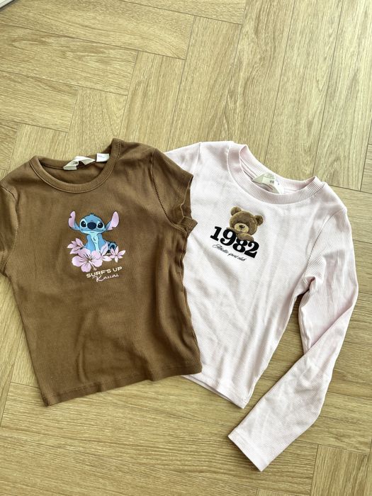 Bluzka h&m komplet stitch mis misiem 134