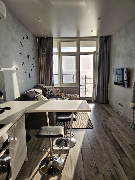 Аркадия Посуточно Каманина евро2х ком Море прямой вид Терраса подобово