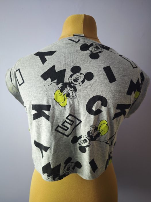 Szary Crop Top Disney Mickey Mouse Terranova Rozmiar S