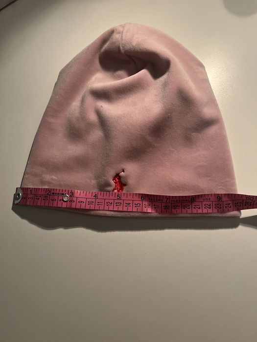 Różowa welurowa czapka rozmiar Uni