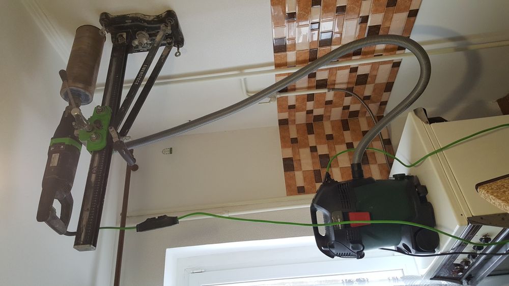 Алмазная резка бурение сверление отверстий, бетона алмазными коронками