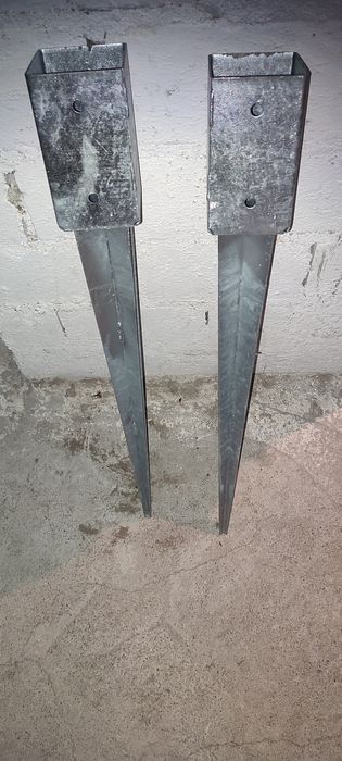 PODSTAWA SŁUPA WBIJANA KOTWA 80x80x750mm mocny wspornik na belkę do zi