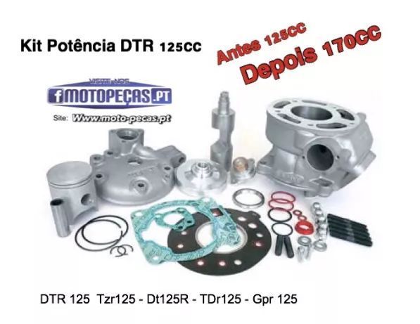 Kit potência DTR 125 athena Yamaha dt 125r tzr tdr Gpr cilindro culaca