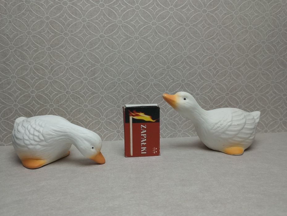 Gąski - ozdobne figurki ceramiczne.
