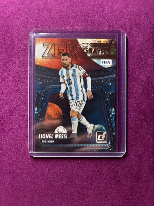 Messi card Zero gravity panini donruss argentina