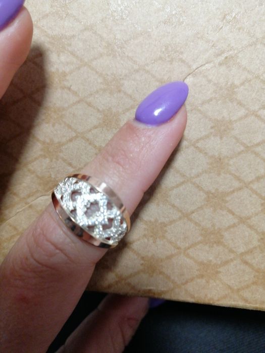 Кольцо из серебра новое проба 375