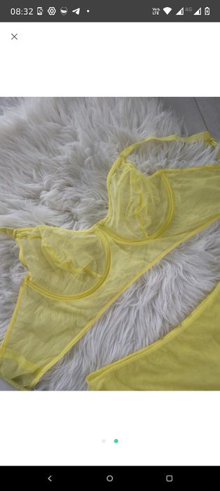 Комплект білизни новий sinsay жовтий труси високі 50 52 xl  бюстгальте