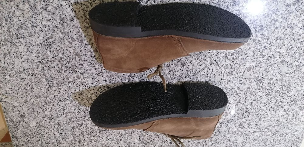 Botins de homem em pele castanho n 41 Novo