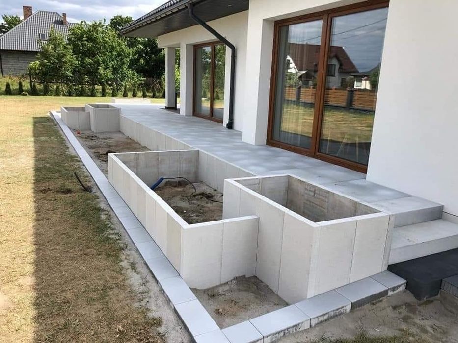 Układanie kostki brukowej schody taras chodnik droga koparka kostka