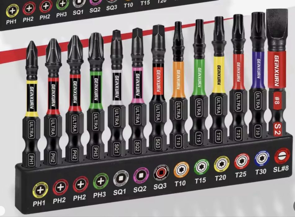 Змішаний високоякісний набор біт 13 штук ударні підсилені нові