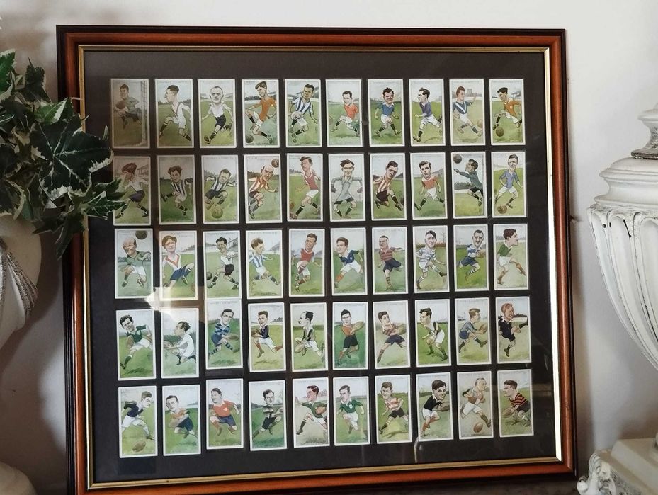 Quadro Jogadores Rugby - 50 Cartões Antigos