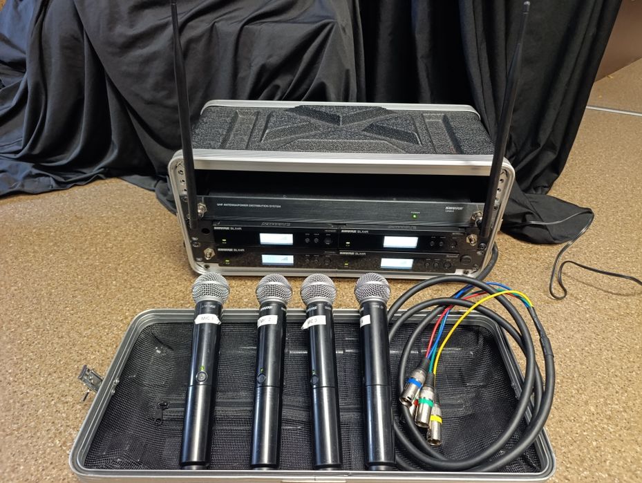 Zestaw Shure blx /blx4r, splitter Shure, case, anteny