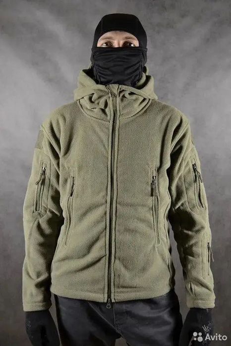 Флісова кофта з капюшоном мультикам військова фліска тактична флиска