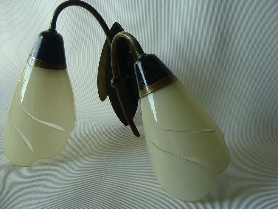 Dwupunktowa lampa ścienna z lat 50 rockabilly styl mid-century