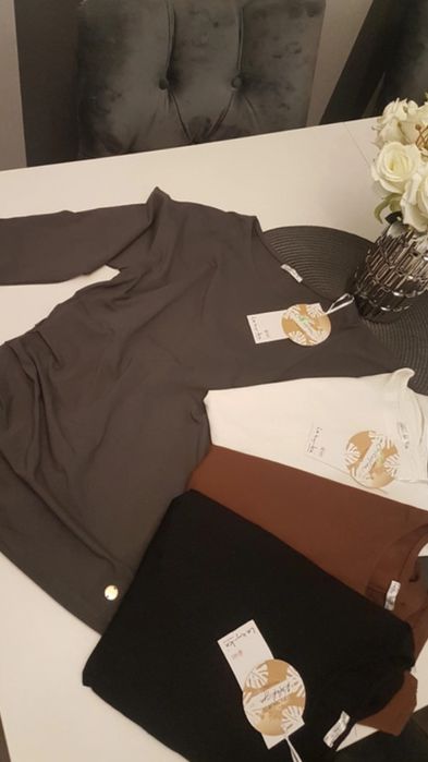 bluzki damskie klasyczne gładkie