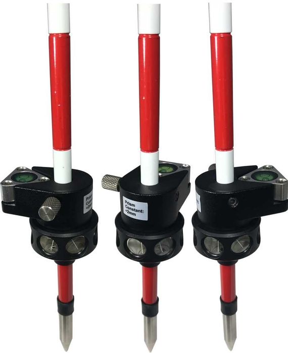 Mini pryzmat 360 przesuwny z tyczkami (Trimble, Leica)