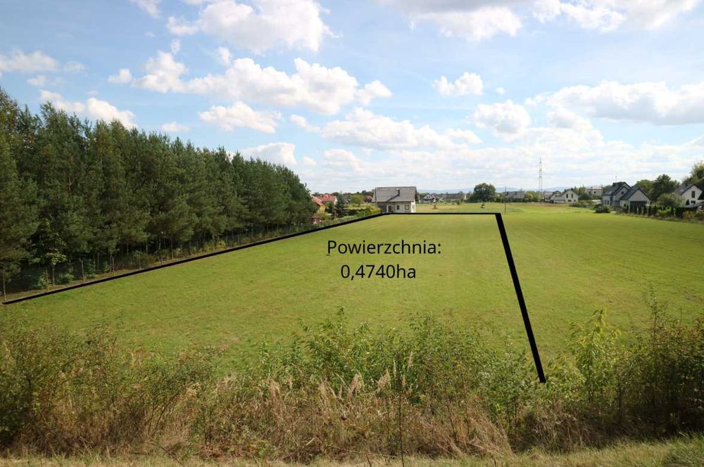 Działka 4740 m² z WZ na 2 domy - Babice