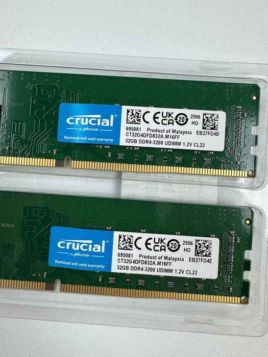 Оперативна пам'ять Crucial DDR4 DIMM Kit 64GB (2x32GB) 3200MHz CL22