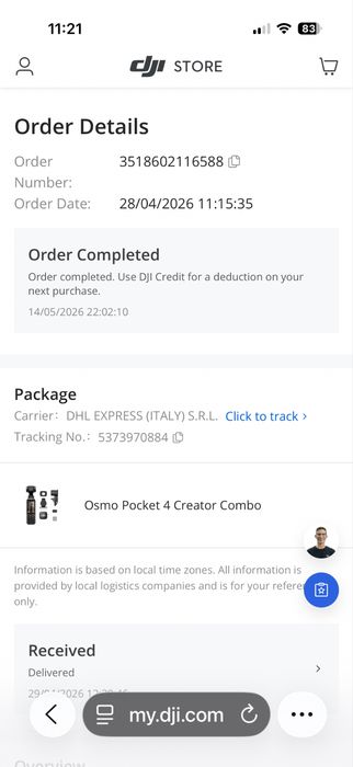 Osmo Pocket 4 Creator Combo + 4 filtros (CPL +ND16+ND64+ND256)NOVO