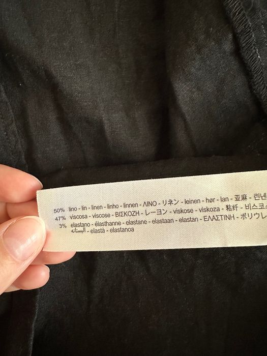 Сарафан плаття сукня S (xs) чорна льон виріз Zara