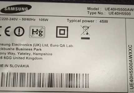 Samsung UE40H5500 Peças BN44.-00703A e RUNTK5538TPZA Testadas