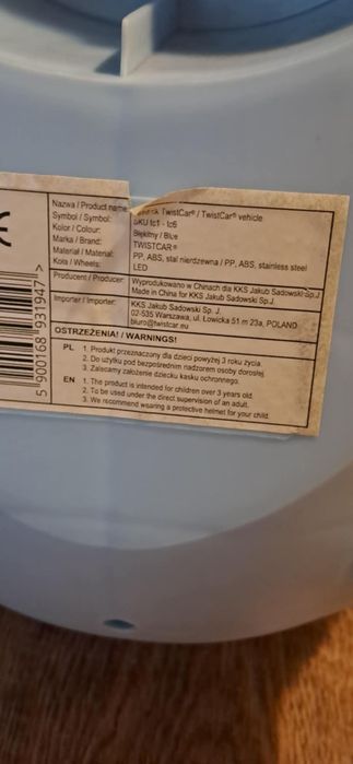 Jeździk do 150 kg kauczukowe  , świecące koła koła