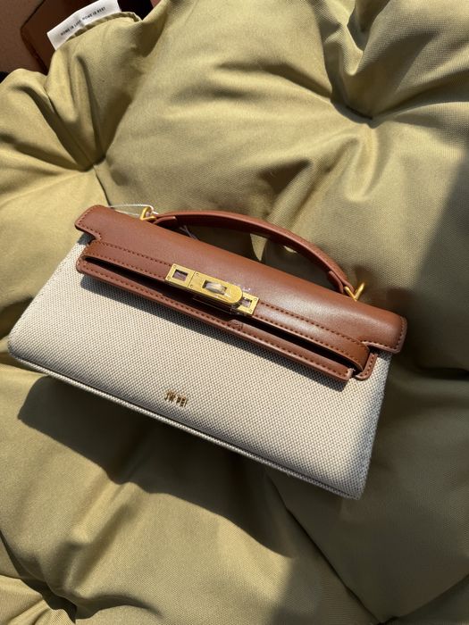Жіноча сумочка Jw pei Noor brown canvas і Black croc
