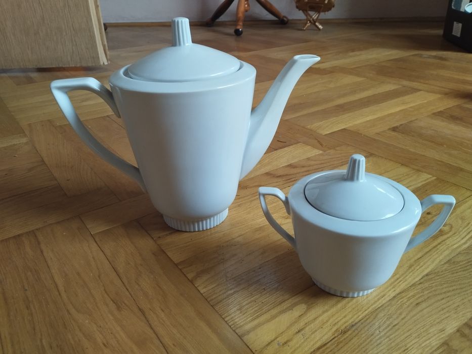 Karolina Imbryk czajnik porcelana z PRL cukiernica