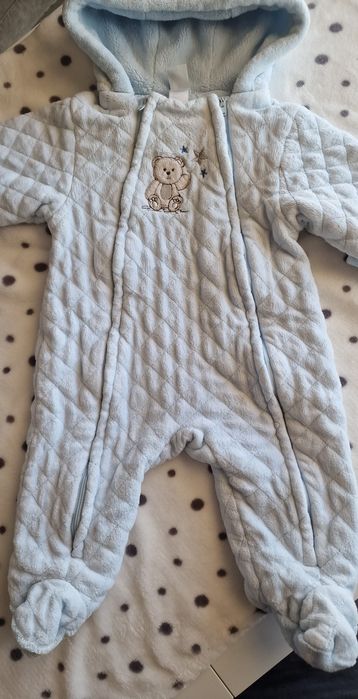 Błekitny Kombinezon little me 3/6 miesięcy
