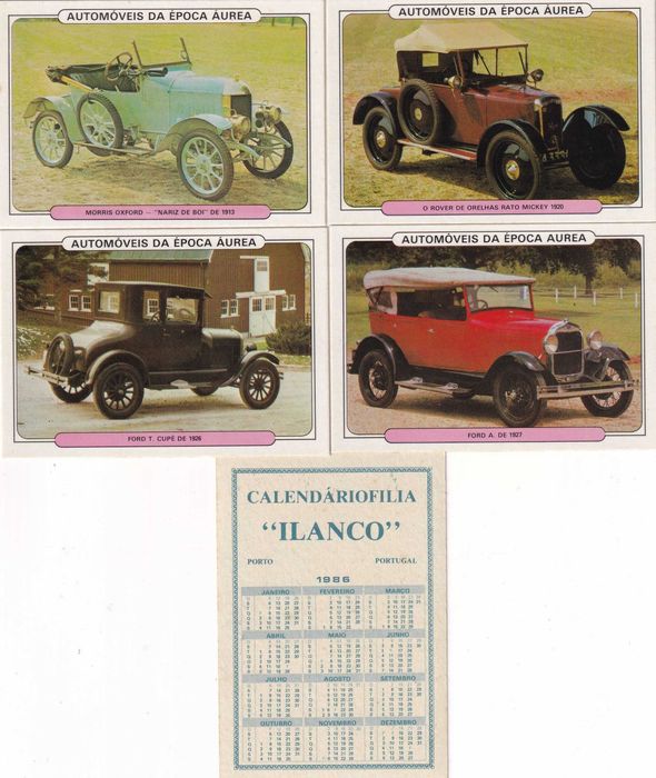 Calendários -Automóveis da Época Áurea (40) Completa