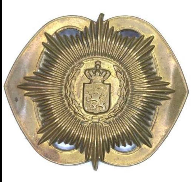 Distintivo original de boina em latão do Regimento Van Heutsz do Exército Real dos Países Baixos – Insígnia Militar Holandesa