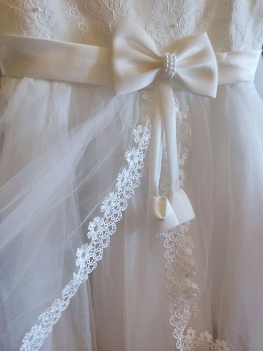 Vestido branco criança menina - Batizado, Primeira Comunhão, Daminha