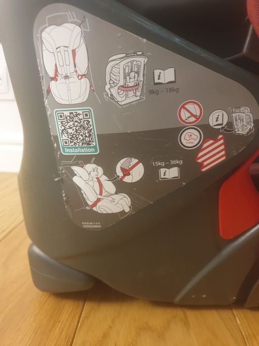 Fotelik samochodowy Britax Romer evola 1-2-3 9-36kg