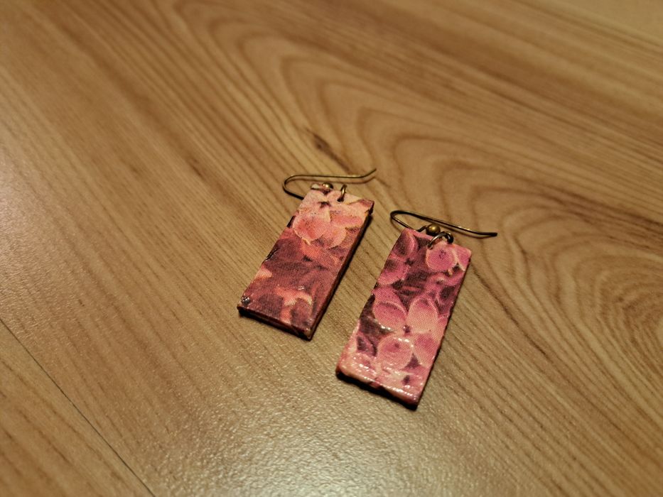 Kolczyki prostokątne wiszące