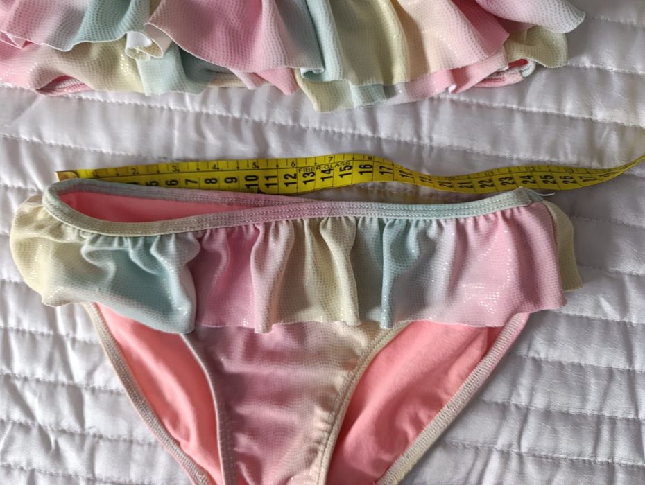 Strój kąpielowy kolorowy dwuczęściowy stan jak na zdjęciach