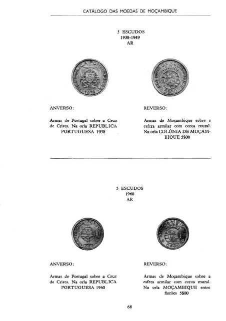 Moçambique  - - - Catálogo de Moedas de Moçambique - - Livro de Moedas