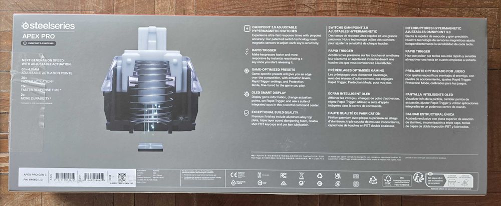 STEELSERIES APEX PRO GEN3 US e Razer Deathadder v4 Pro wireless black