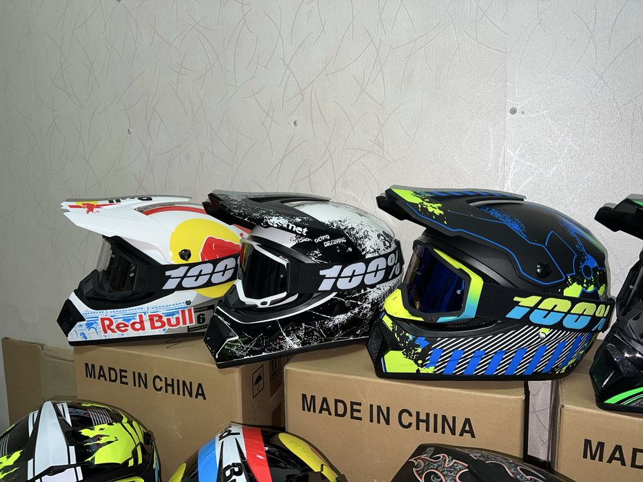 Кроссовый шлем эндуро для мото квадроциклов мотошлем