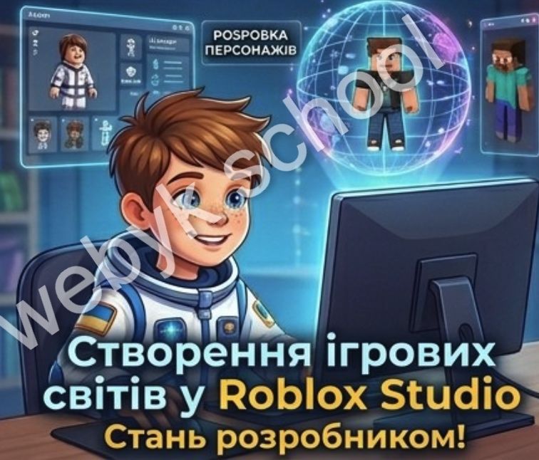 Репетитор Roblox та програмування для дітей | Minecraft, Python, створення ігор 7–16 років індивідуально
