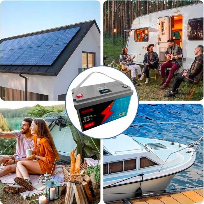 новий Aкумулятор LifePo4 ємністю 100 Аг і 1280 Вт·год bluetooth smart