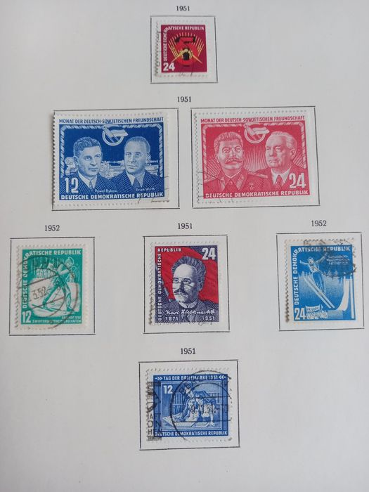 Znaczki rocznik 1951 r DDR