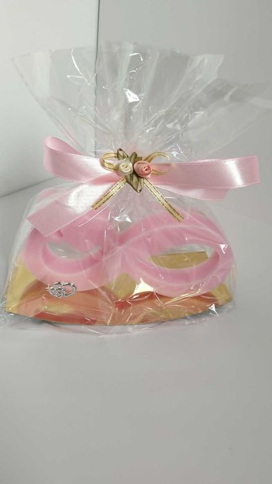 Vela Artesanal Aromática - Símbolo do Infinito com Corações.