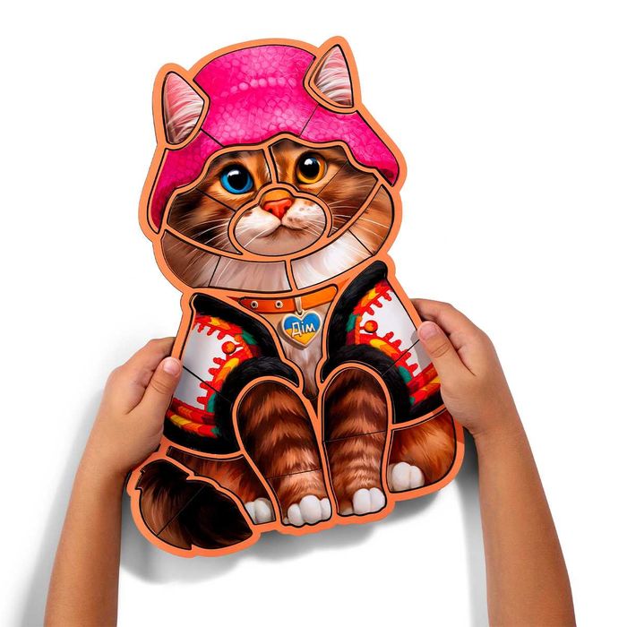 Drewniane puzzle konturowe «Kot»