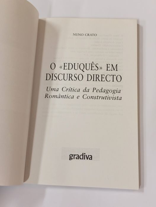 O "eduquês" em discurso directo, de Nuno Crato