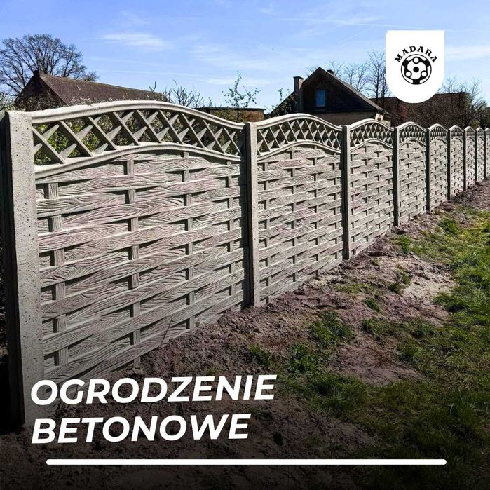 ogrodzenie betonowe, beton ogrodzeniowy, sprzedaż i montaż