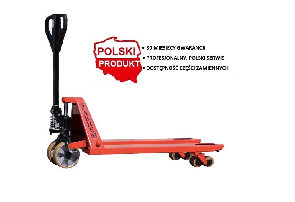 Paleciak, wózek paletowy widłowy Zakrem 800mm 1000mm 1150mm. Jakość PL