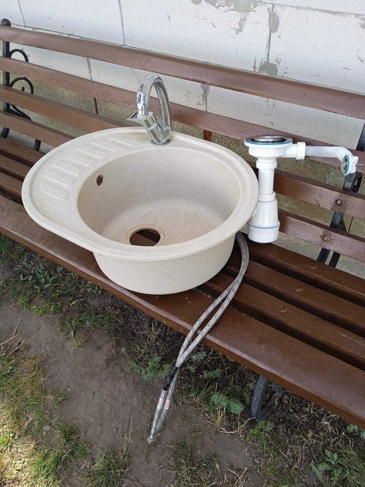 Мийка з кварц.піску+змішувач+сифон