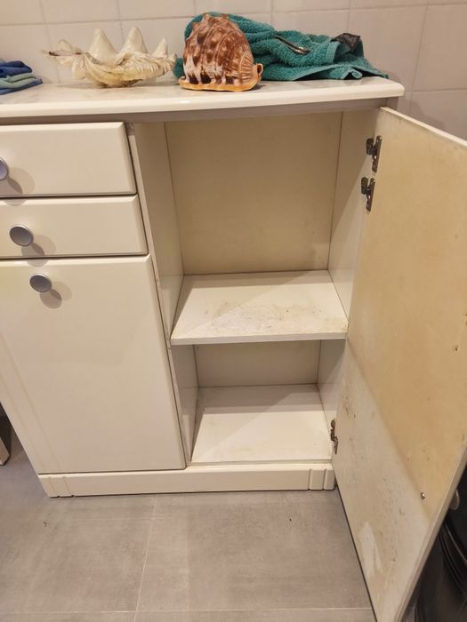 Móvel WC branco lacado