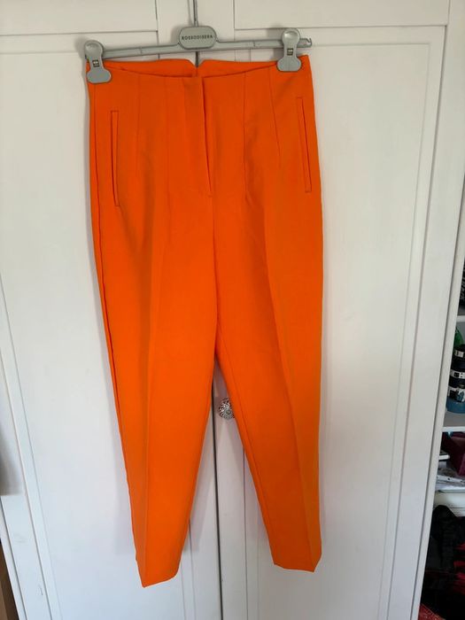 Orange wysoki stan na kant chonos chinosy garniturowe wloskie